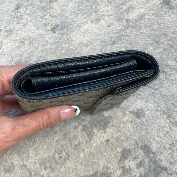 Louis Vuitton Mini Lin Monogram Denim Compact Wallet Navy Blue Gray Porte Billet - Picture 4 of 17